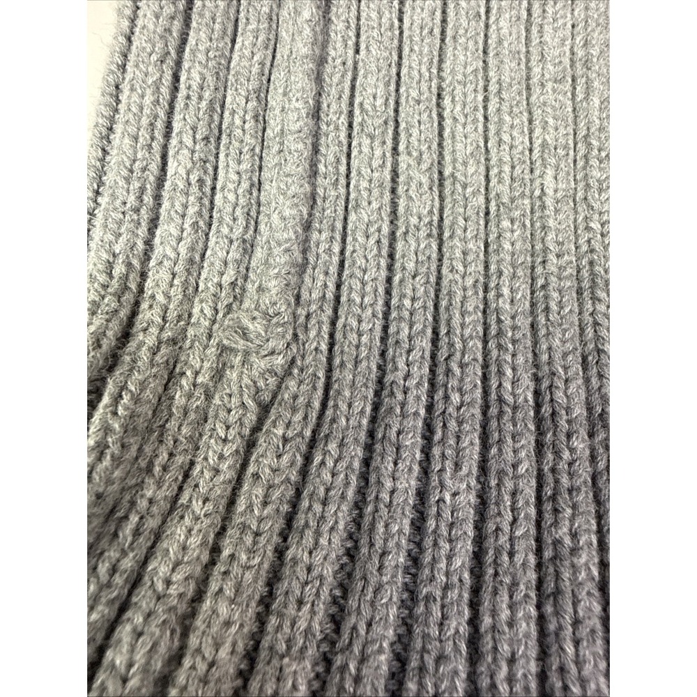 Ugg Poncho Women's Medium Grey Chunky Knit Cowl Neck Sweater Cotton 1k - Picture 6 of 13